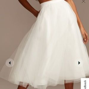 David’s Bridal: tulle wedding separates midi skirt with pockets